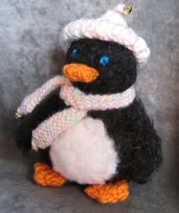 Linus the Penguin with scarf & hat